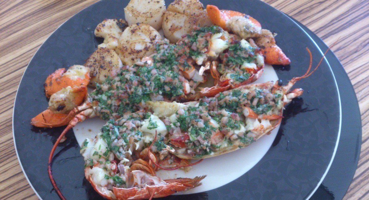 Lobster with parsley butter Barbecuechef